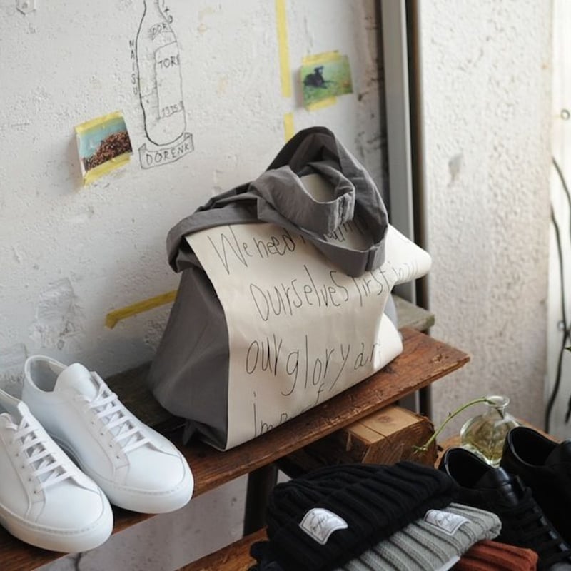 ☆ 18SS / my beautiful landlet / コットンナイロンバッグ (GR