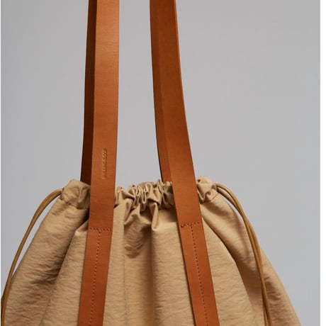 ★ Building Block / Drawstring Tote in Khaki Crinkle ★