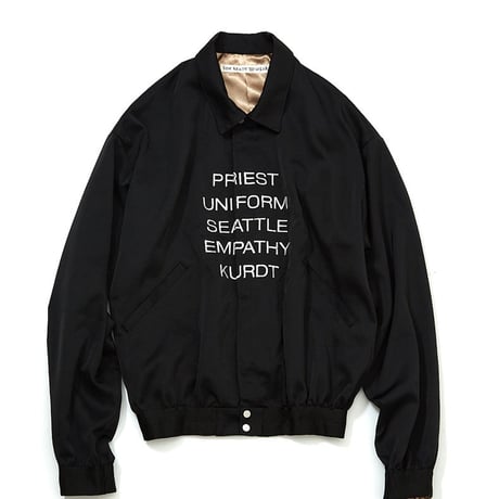 ★soe / Grungy Baseball Jacket (BLACK)★(送料無料)