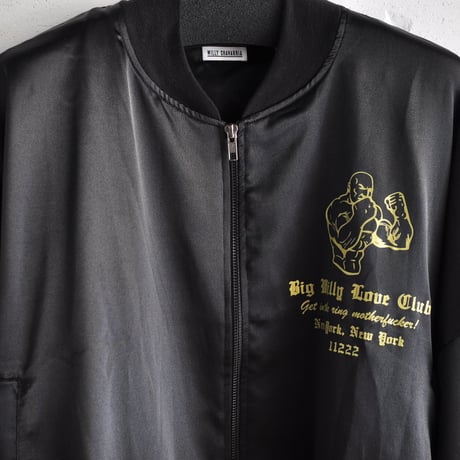 ☆  20SS / WILLY CHAVARRIA  /  SATIN TRACK JACKET (BLACK) ☆(送料無料)
