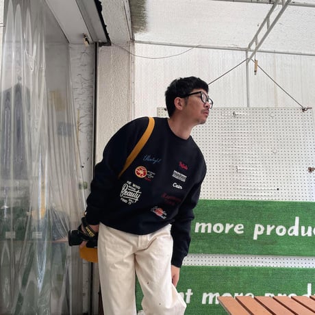 ★ AW24 特別制作アイテム / soe READY TO WEAR /  Company Logo Embroidery Sweat Shirt. (BLACK) ★