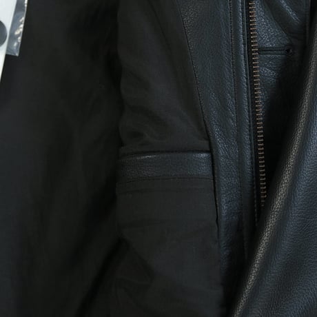 ★ tac:tac (タクタク) /  ASYMMETRY COLLAR LEATHER JACKET(BLACK)  ★ (送料無料)