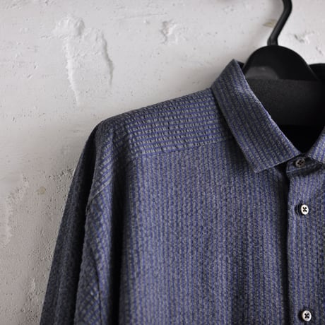 ★ DULCAMARA - ヨークスリーブシャツ(CHARCOAL × NAVY) SIZE 1 ★