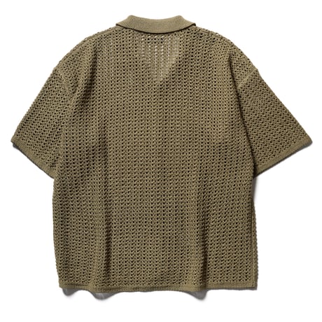 ★ SS26 / KLOKE / Inflect Crochet Shirt (Olive / Ecru)  ★