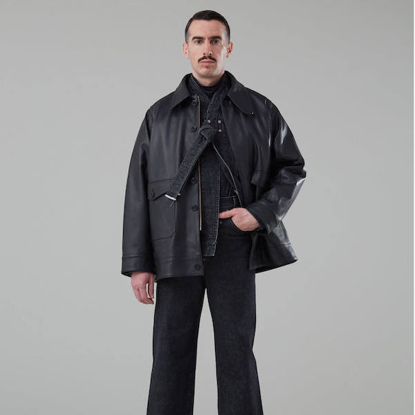 ☆ tac:tac (タクタク) / ASYMMETRY COLLAR LEATHER JA 