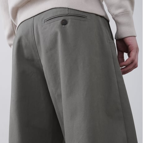 ☆  20SS / STUDIO NICHOLSON  /  "BEN" Peached Cotton Twill Volume Pleat Pant  (LEAD) ☆