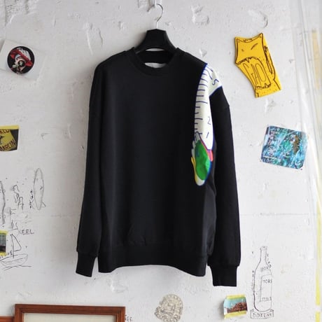 ★ 18AW NEW ! / HENRIK VIBSKOV - SHOULDER TAPE SWEAT (BLACK) ★