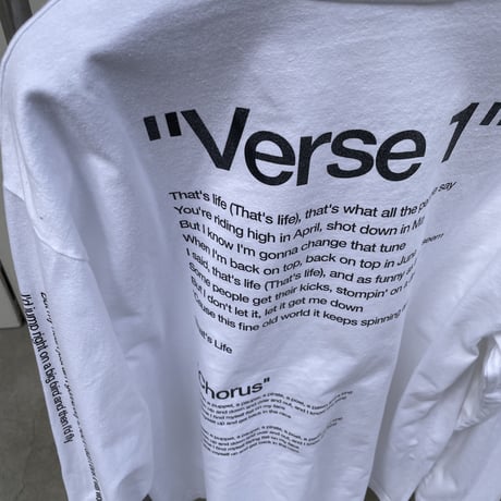 ★soe READY TO WEAR /  thats life long t shirt (with BAG) (WHITE) ★