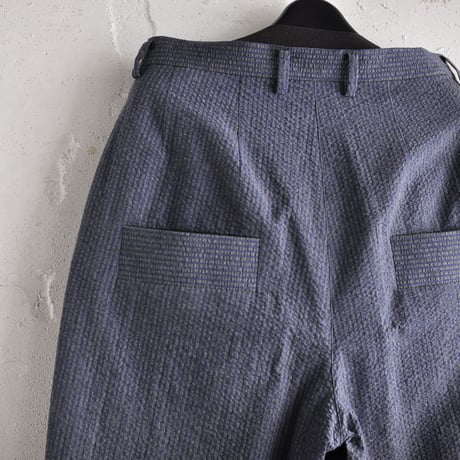 ★ DULCAMARA - C サッカーオーバータックパンツ(CHARCOAL × NAVY) SIZE 1 ★