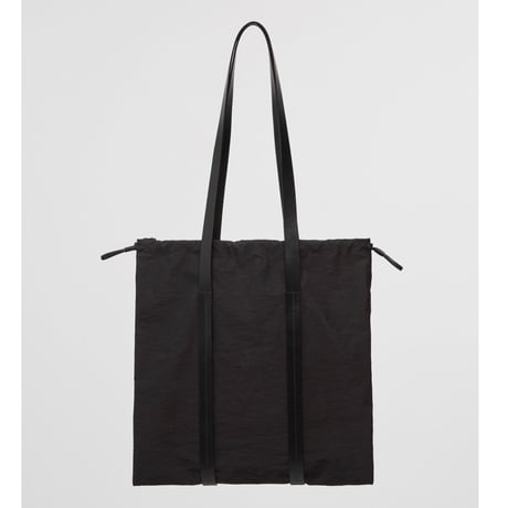 ★ Building Block / Drawstring Tote in Black Crinkle★