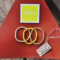 ★ HAPPY BEADS (SWEDEN) / WOOD BEADS  BRACELET (LEMONADE 3本set) ★