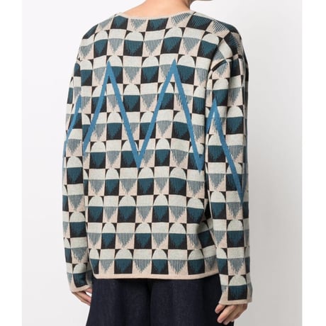 ★ SS21 NEW ! / HENRIK VIBSKOV - Zig Zag Roundneck (BLUE) ★