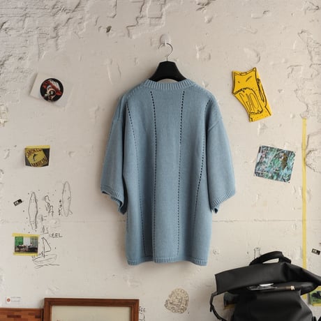 ★ 18SS EDWINA HORL / EH36KN-01 S/S KNIT(L.BLUE/M) ★