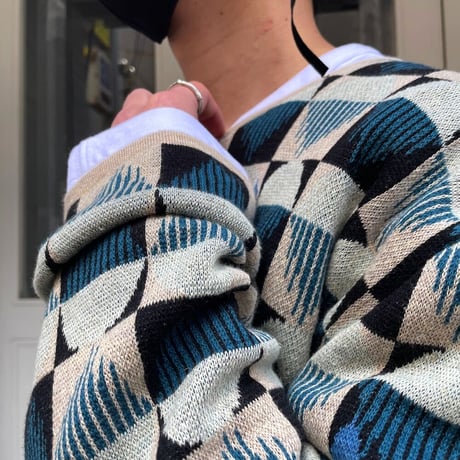 ★ SS21 NEW ! / HENRIK VIBSKOV - Zig Zag Roundneck (BLUE) ★
