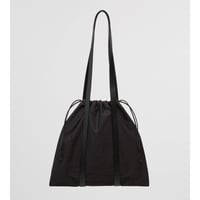 ★ Building Block / Drawstring Tote in Black Crinkle★