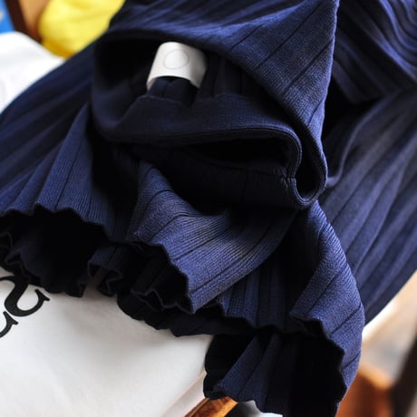★ 20SS / tac:tac (タクタク) /  PLEATS KNIT VEST (NAVY)  ★