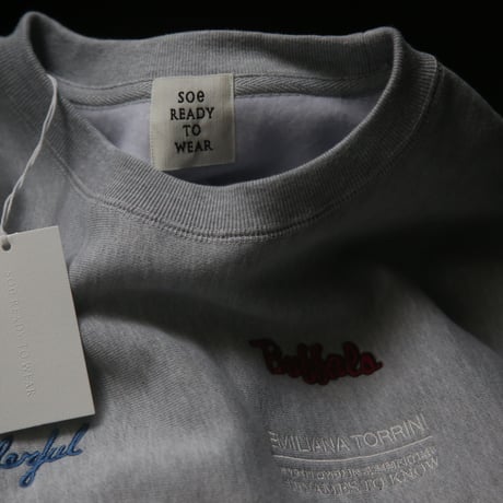 ★ AW24 特別制作アイテム / soe READY TO WEAR /  Company Logo Embroidery Sweat Shirt. (HEATHER GRAY) ★