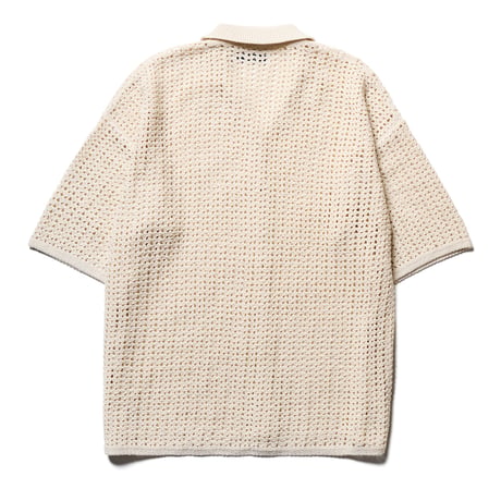 ★ SS26 / KLOKE / Inflect Crochet Shirt (Olive / Ecru)  ★