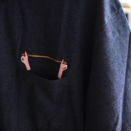 ★ 18AW NEW ! / HENRIK VIBSKOV - MEASURING HANDS TEE (D.NAVY) ★