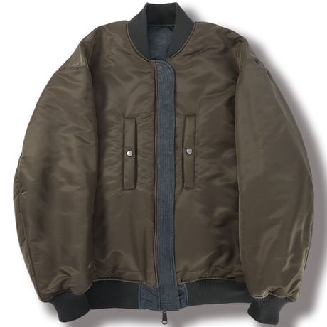☆ AW22 / EDWINA HORL - REVERSIBLE BIG MA-1 (忘却-GRAY/BROWN KHAKI) ☆