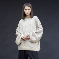 ★ AW20 / my beautiful landlet - knitting mix switching sweat (OFFWHITE) ★
