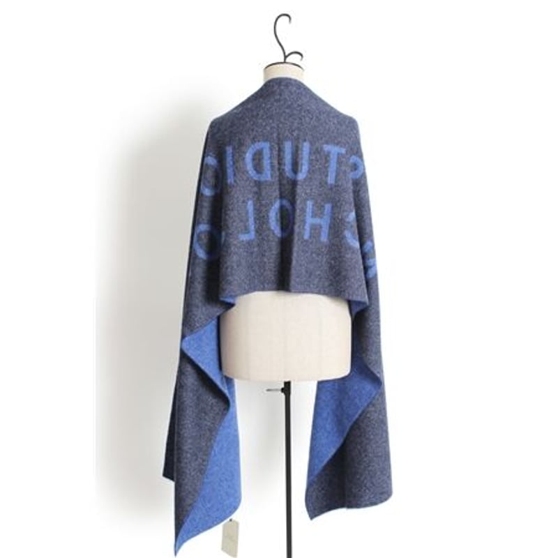 マフラー/ショール STUDIO NICHOLSON WOOL THE LOGO SCARF ☆ 20AW / STUDIO NICHOLSON / LOGO SCARF (NAV