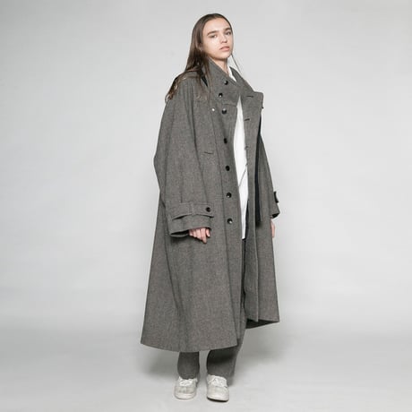 ☆ AW20 / VOAAOV - tumbler tweed long coat (BEIG...