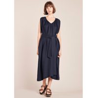 ★ KLOKE  / CRESCENT V-NECK DRESS ( INK / S ) ★