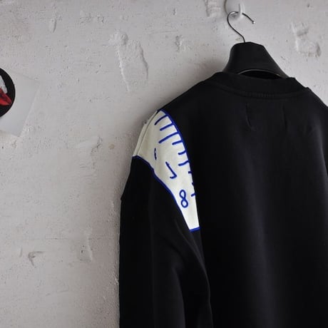 ★ 18AW NEW ! / HENRIK VIBSKOV - SHOULDER TAPE SWEAT (BLACK) ★