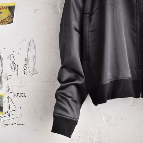 ☆  20SS / WILLY CHAVARRIA  /  SATIN TRACK JACKET (BLACK) ☆(送料無料)