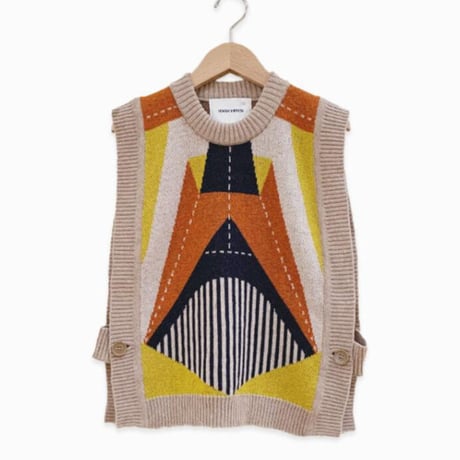 ★ AW22 NEW ! / HENRIK VIBSKOV / Paper Plane Vest- Brown Paper Plane ★