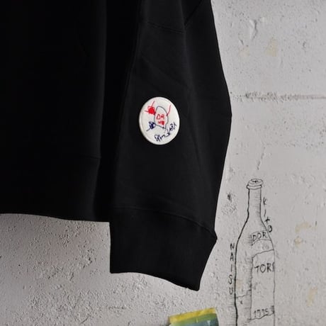 ☆ EDWINA HORL / EH37TS-03 HOOD SWEAT (BLACK) ☆