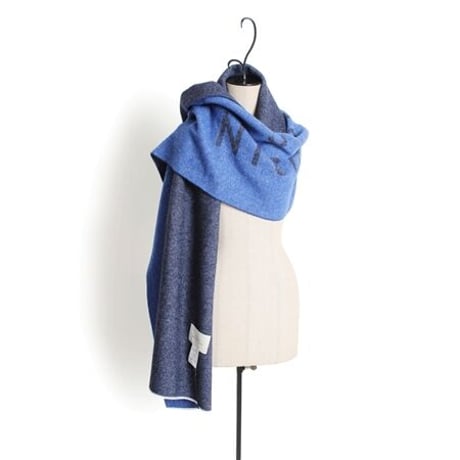 ☆  20AW / STUDIO NICHOLSON  /  LOGO SCARF  (NAVY/DK NAVY) ☆