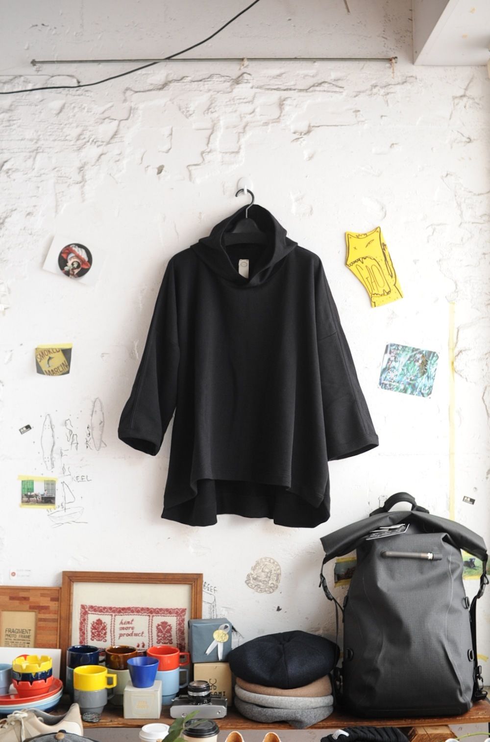 ☆ O PROJECT / 3/4 SLEEVED WIDE FITTED HOODED ☆