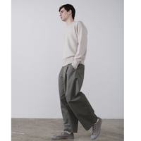 ☆  20SS / STUDIO NICHOLSON  /  "BEN" Peached Cotton Twill Volume Pleat Pant  (LEAD) ☆