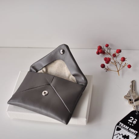 ☆  COSMIC WONDER  /  Light leather coin case (GRAY) ☆