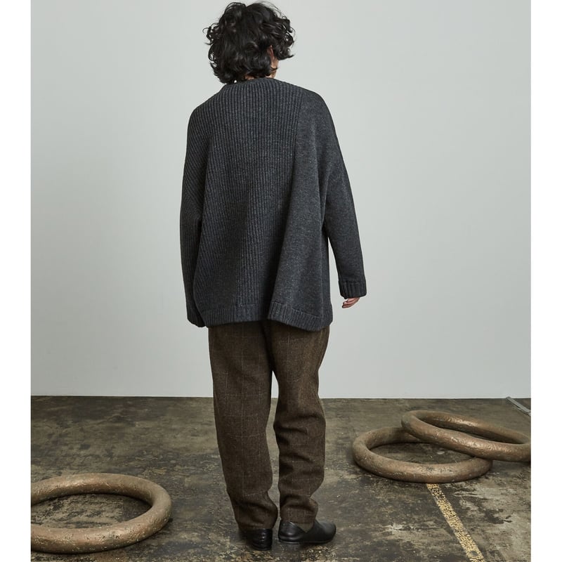 ☆ DULCAMARA - アシンメトリー KNIT PO(CHARCOAL GRAY) ☆