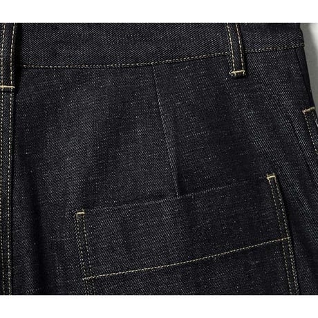 ☆  SS21 / STUDIO NICHOLSON  /  PYAD SUEDE-HEAD SLACK SELVEDGE DENIM PANTS (INDIGO) ☆