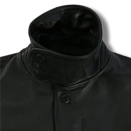 ★ tac:tac (タクタク) /  ASYMMETRY COLLAR LEATHER JACKET(BLACK)  ★ (送料無料)