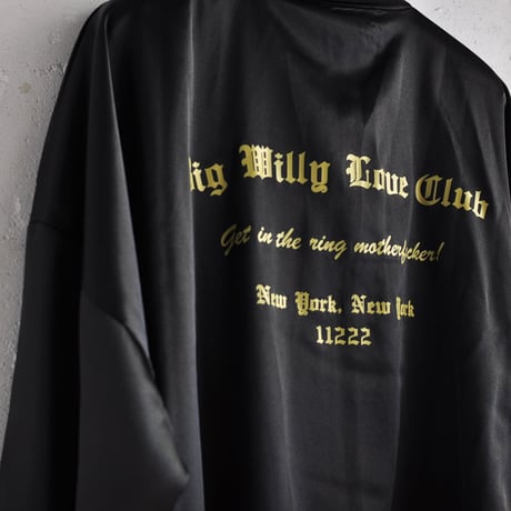☆  20SS / WILLY CHAVARRIA  /  SATIN TRACK JACKET (BLACK) ☆(送料無料)