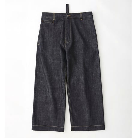 ☆  SS21 / STUDIO NICHOLSON  /  PYAD SUEDE-HEAD SLACK SELVEDGE DENIM PANTS (INDIGO) ☆