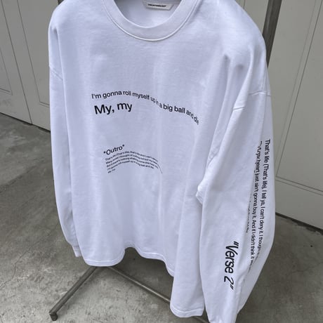 ★soe READY TO WEAR /  thats life long t shirt (with BAG) (WHITE) ★