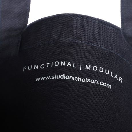 ☆  SS21 / STUDIO NICHOLSON  /  COTTON CANVAS THE SMALL TOTE (DARK NAVY) ☆