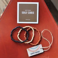 ★ HAPPY BEADS (SWEDEN) / WOOD BEADS  BRACELET (SOILY 3本set) ★