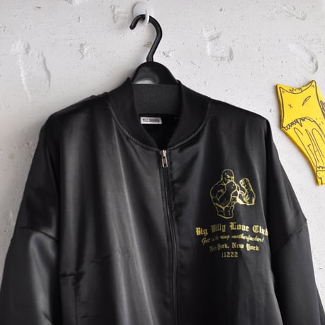 ☆  20SS / WILLY CHAVARRIA  /  SATIN TRACK JACKET (BLACK) ☆(送料無料)