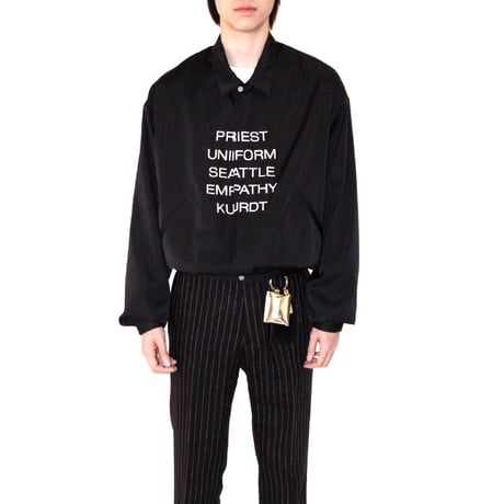 ★soe / Grungy Baseball Jacket (BLACK)★(送料無料)