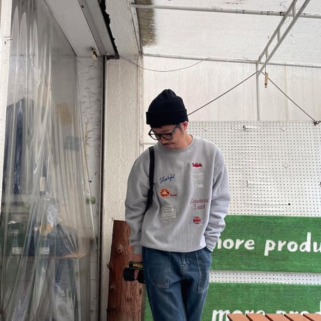★ AW24 特別制作アイテム / soe READY TO WEAR /  Company Logo Embroidery Sweat Shirt. (HEATHER GRAY) ★