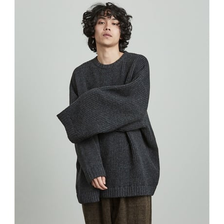 ★ DULCAMARA - アシンメトリー KNIT PO(CHARCOAL GRAY)  ★