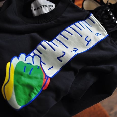 ★ 18AW NEW ! / HENRIK VIBSKOV - SHOULDER TAPE SWEAT (BLACK) ★