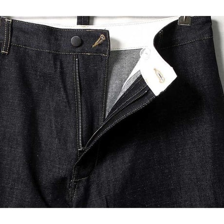 ☆  SS21 / STUDIO NICHOLSON  /  PYAD SUEDE-HEAD SLACK SELVEDGE DENIM PANTS (INDIGO) ☆